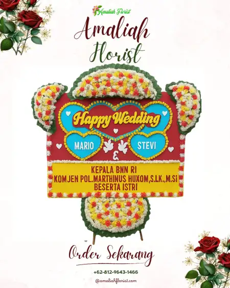 Papan Bunga Pernikahan Kisam Tinggi